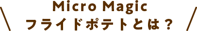 Micro Magic フライドポテトとは？